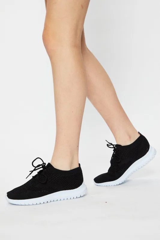 Black X Trainer Sneakers sold by Ally Fashion