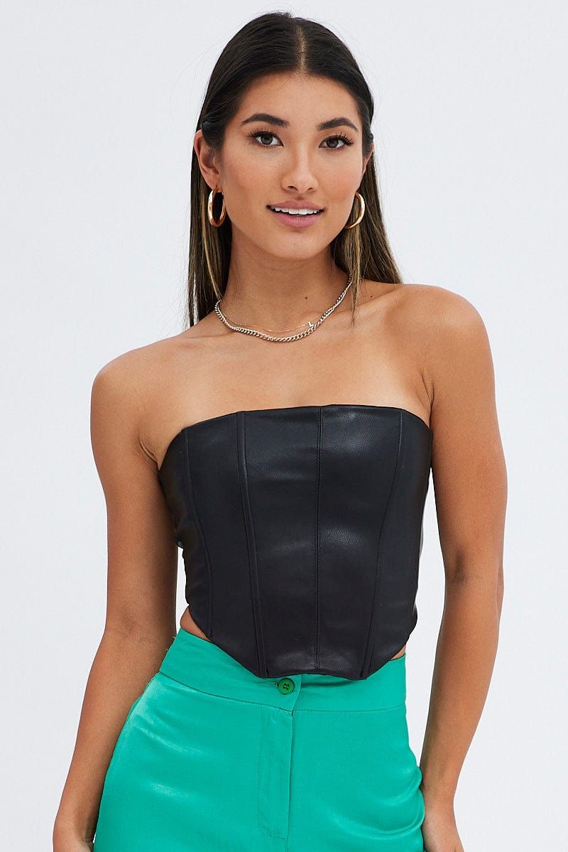 Black Croset Top Crop sold by Ally Fashion product image thumbnail 3