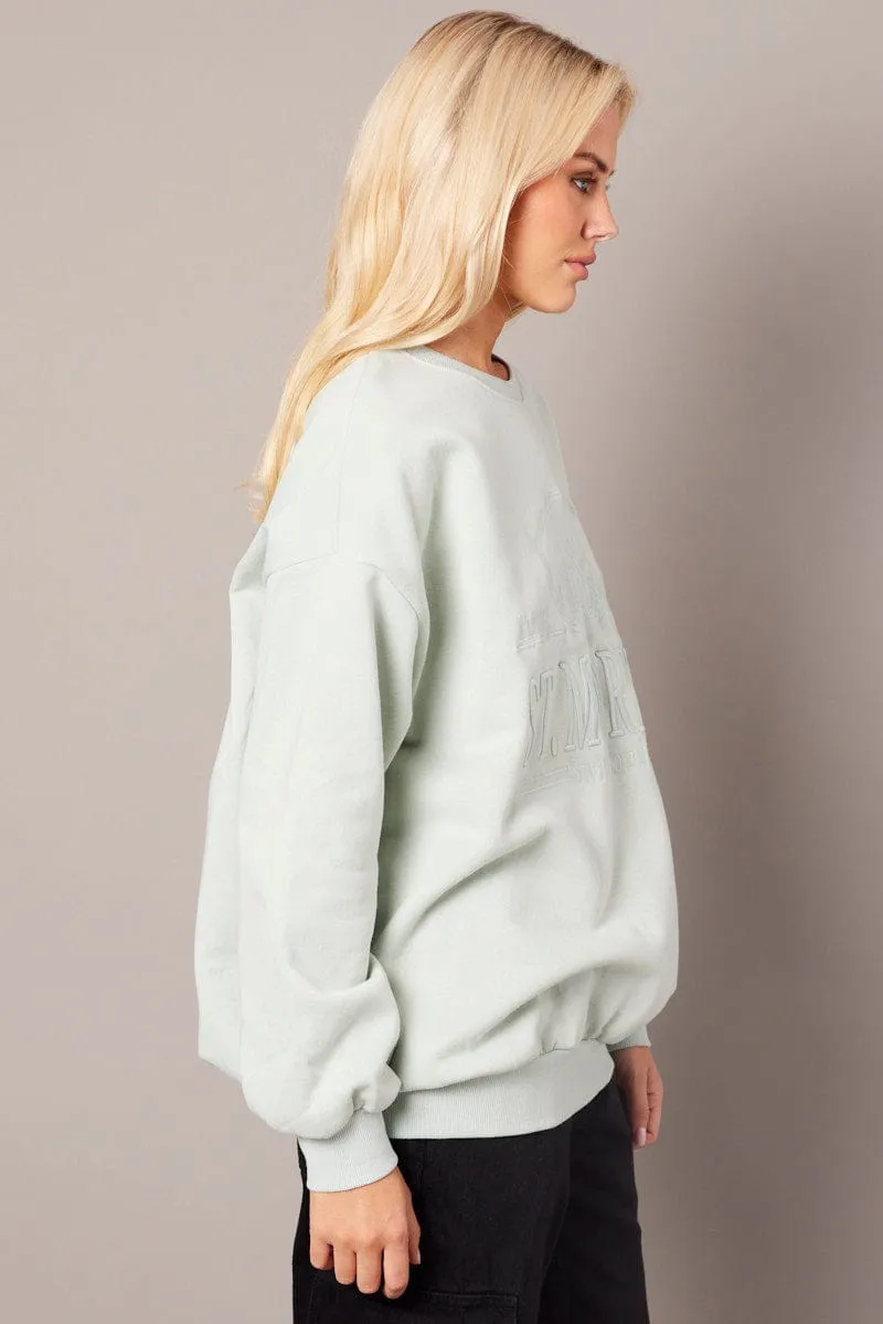 Green Graphic Sweater Long Sleeve sold by Ally Fashion product image thumbnail 4