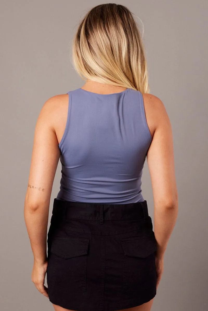 Blue Supersoft Bodysuit Sleeveless sold by Ally Fashion product image thumbnail 5
