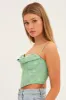 Green Corset Style Crop Top sold by Ally Fashion