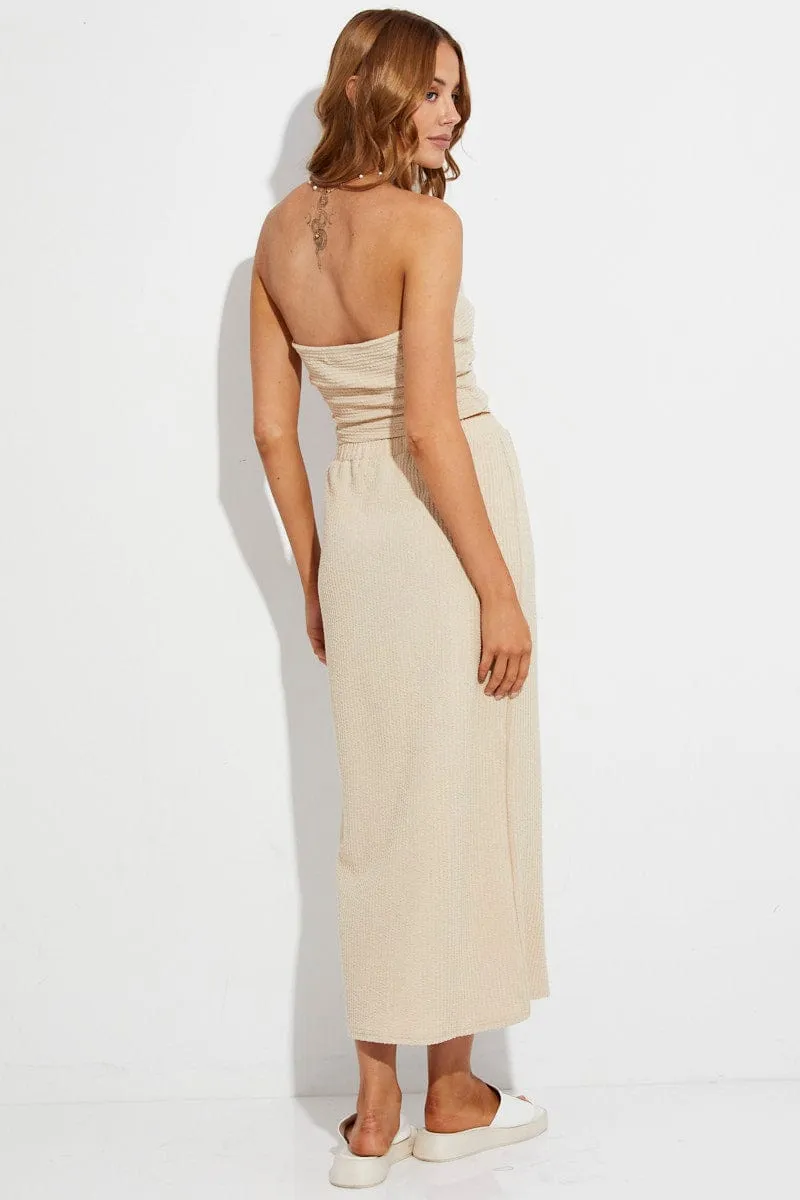 Beige Midi Skirt Bodycon sold by Ally Fashion product image thumbnail 5