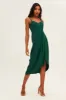 Green Midi Dress Sleeveless V Neck Wrap sold by Ally Fashion