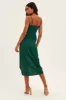 Green Midi Dress Sleeveless V Neck Wrap sold by Ally Fashion
