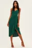 Green Midi Dress Sleeveless V Neck Wrap sold by Ally Fashion