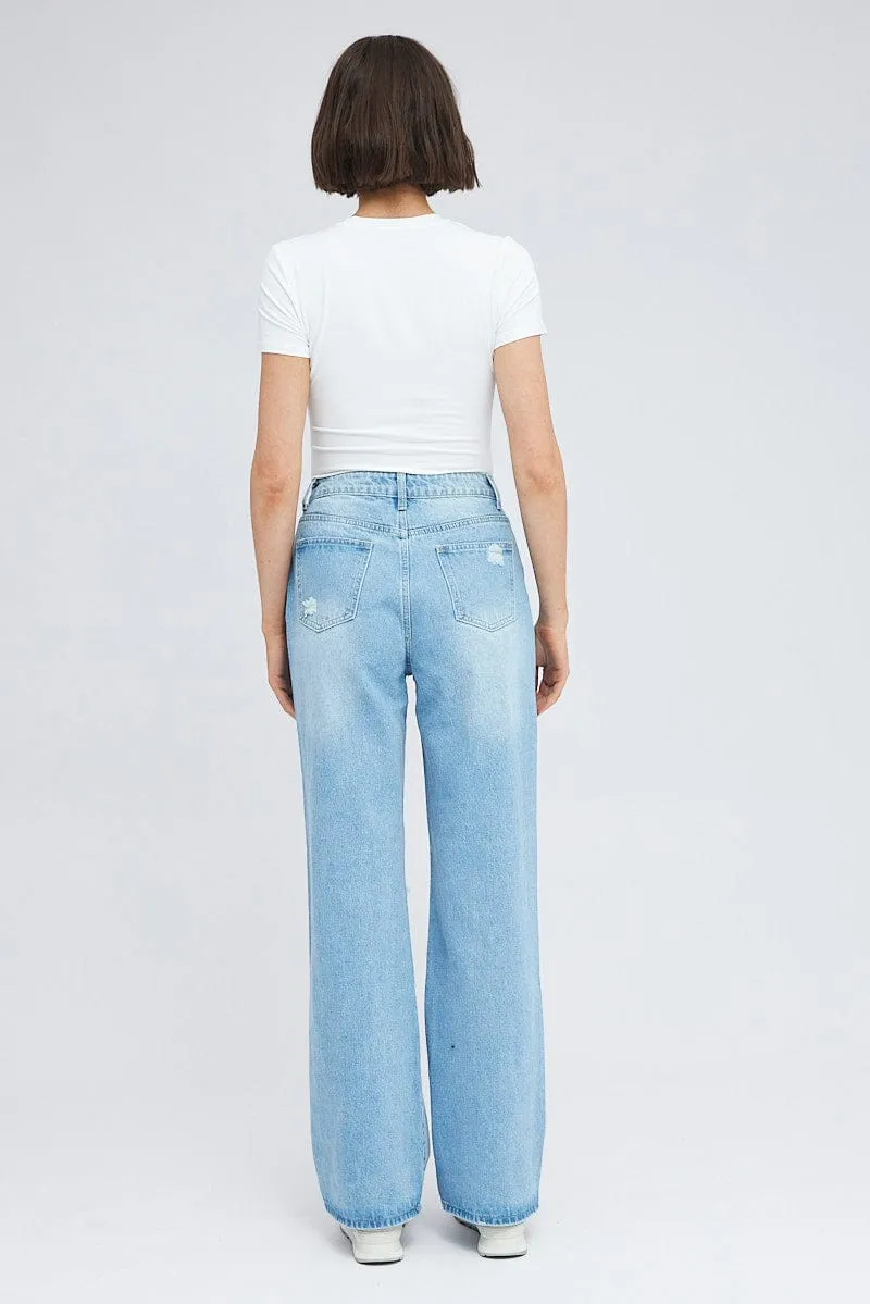 Denim 90's Wide Leg Jeans sold by Ally Fashion product image thumbnail 5