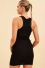 Black Prea Rib Tank Scoop Neck Dress sold by Ally Fashion