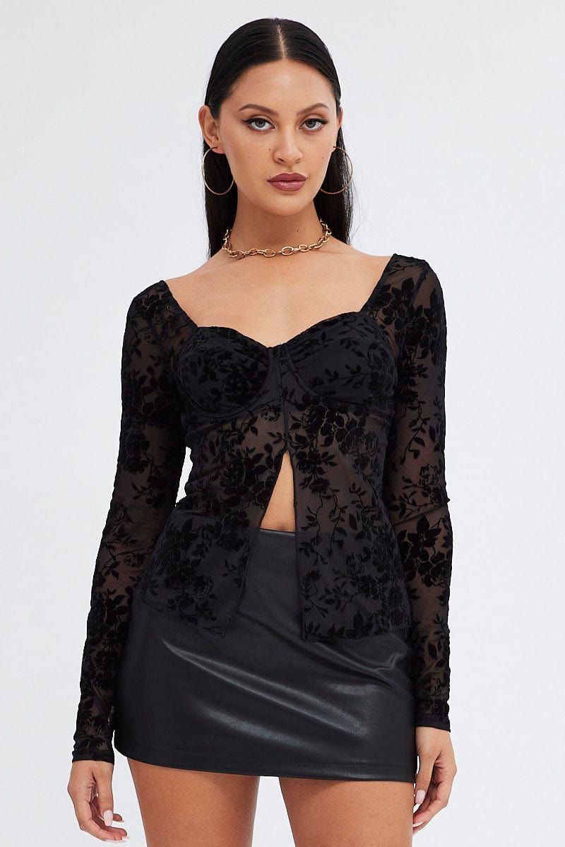 Black Mini Skirt Low Rise Faux Leather sold by Ally Fashion