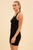 Black Prea Rib Tank Scoop Neck Dress sold by Ally Fashion