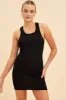 Black Prea Rib Tank Scoop Neck Dress sold by Ally Fashion