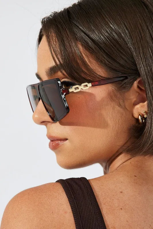 Brown Oversize Fashion Sunglasses sold by Ally Fashion