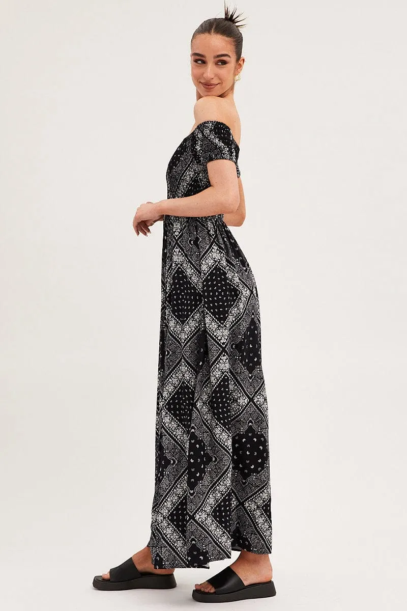 Black Boho Maxi Dress Off Shoulder sold by Ally Fashion product image thumbnail 4