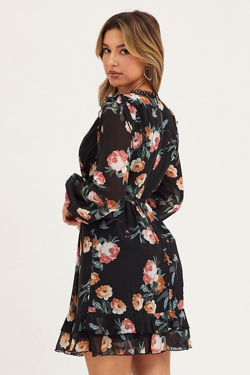 Print Dress Long Sleeve Mini sold by Ally Fashion product image thumbnail 5