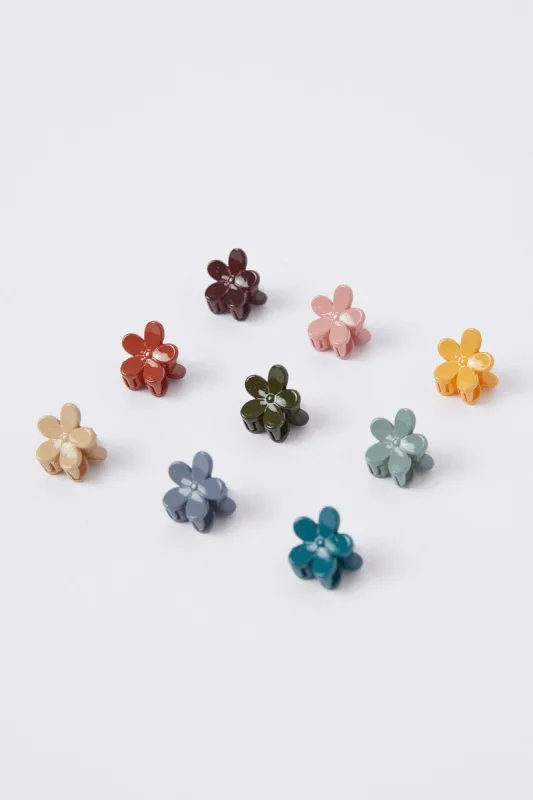 Multi 9 Pack Mini Flower Claw Clips sold by Ally Fashion