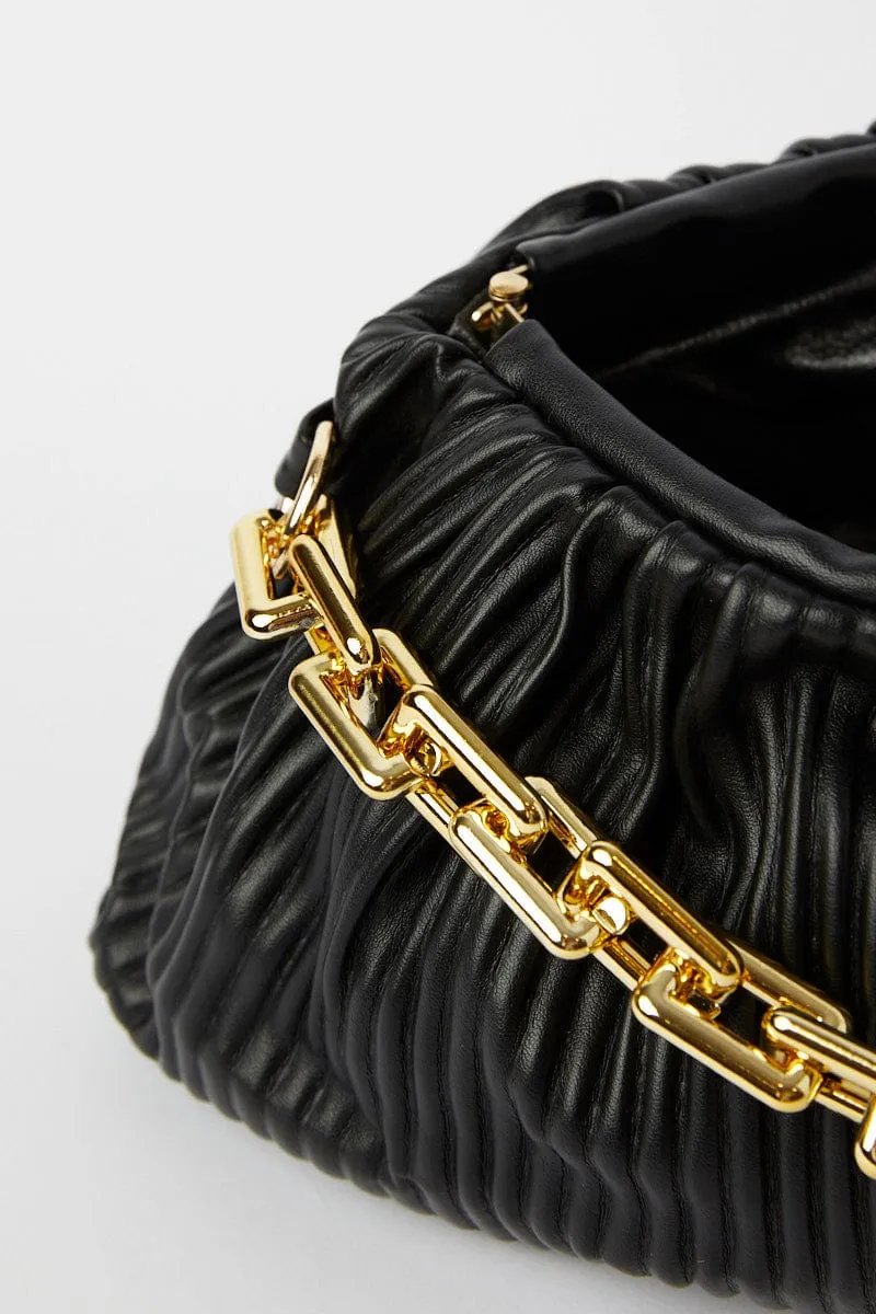 Black Ruched Crossbody Bag sold by Ally Fashion product image thumbnail 2