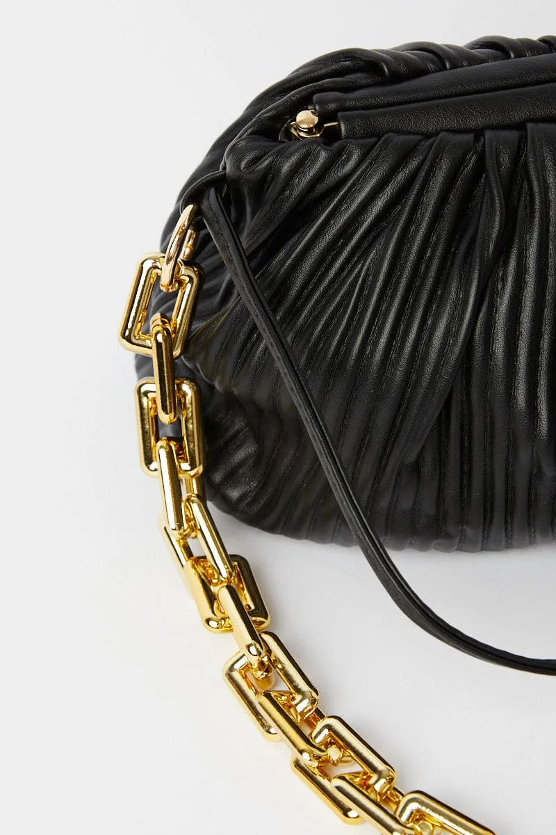 Black Ruched Crossbody Bag sold by Ally Fashion product image thumbnail 4