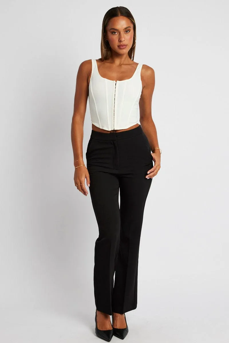 Black Slim Pants High Rise sold by Ally Fashion product image thumbnail 2
