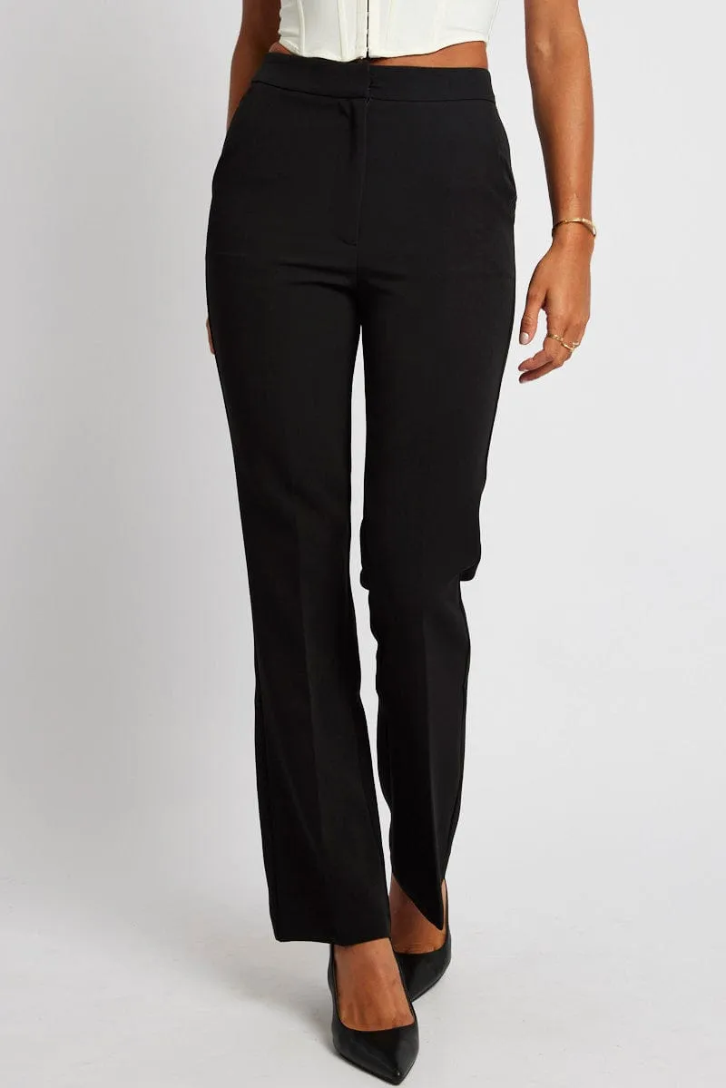 Black Slim Pants High Rise sold by Ally Fashion product image thumbnail 3