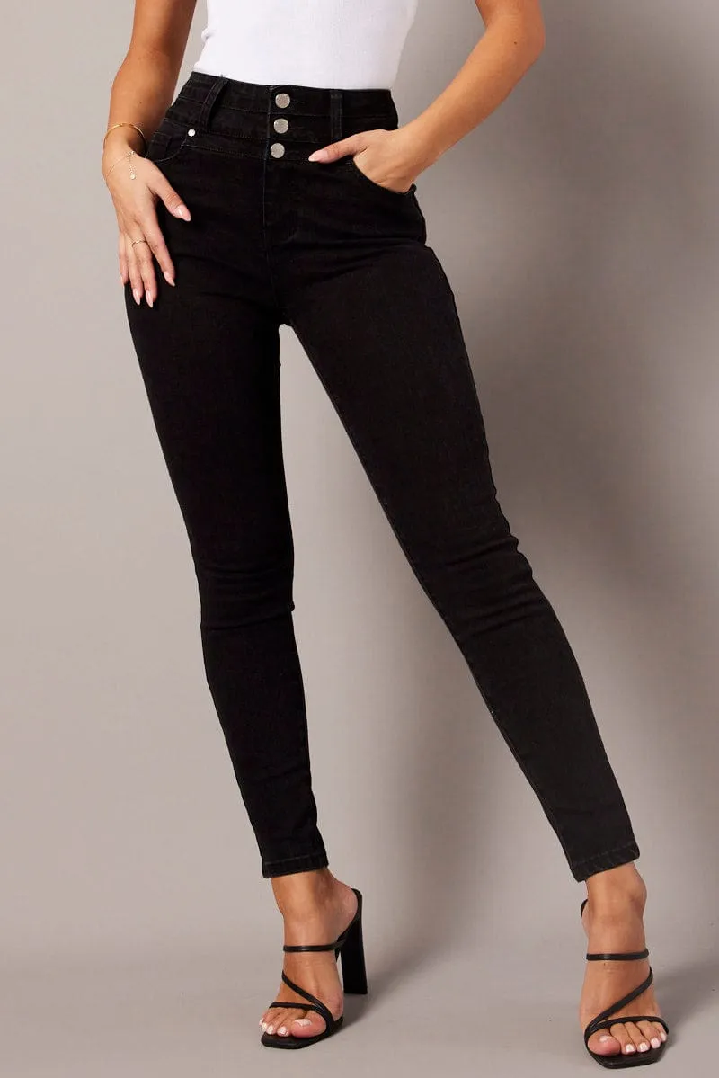 Black Skinny Jean High Waist sold by Ally Fashion