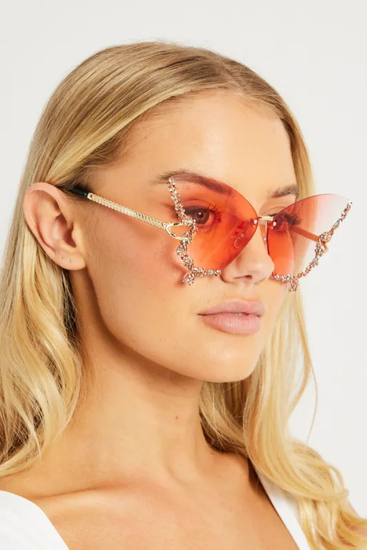 Pink Butterfly Sunglasses sold by Ally Fashion