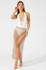 Beige Crochet Beach Skirt sold by Ally Fashion