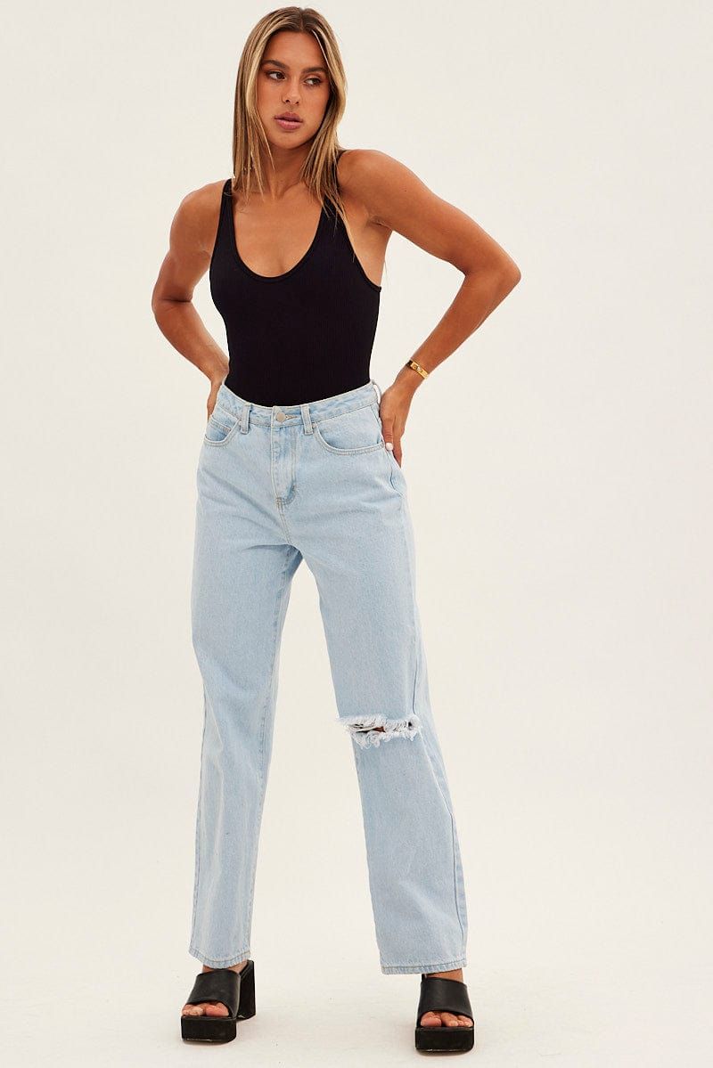 Black Bodysuit Scoop Neck Seamless sold by Ally Fashion product image thumbnail 3