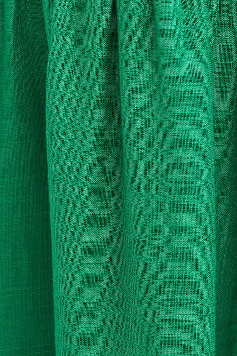 Green Tiered Skirt Maxi Linen Blend sold by Ally Fashion product image thumbnail 6