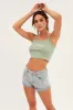 Blue Mid Blue Relaxed Denim Shorts Low Rise sold by Ally Fashion