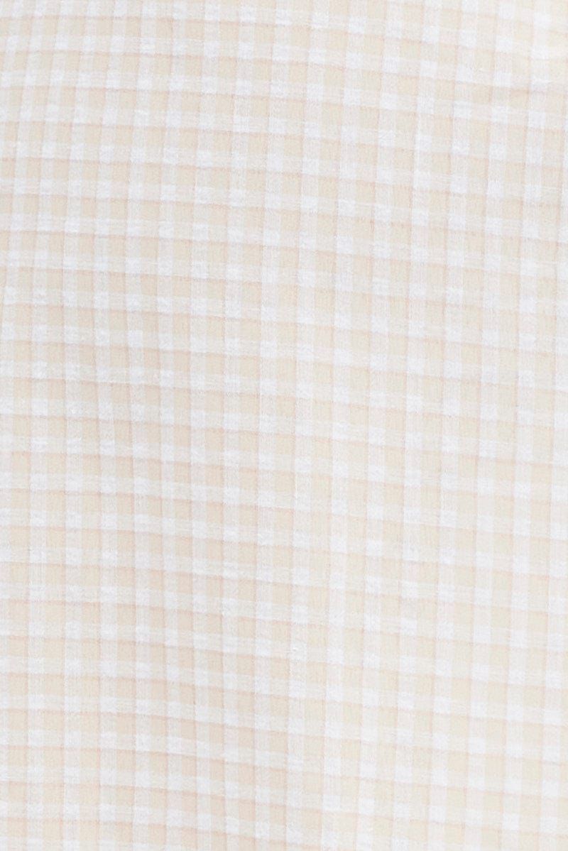 Beige Check Check Midi Dress sold by Ally Fashion product image thumbnail 6