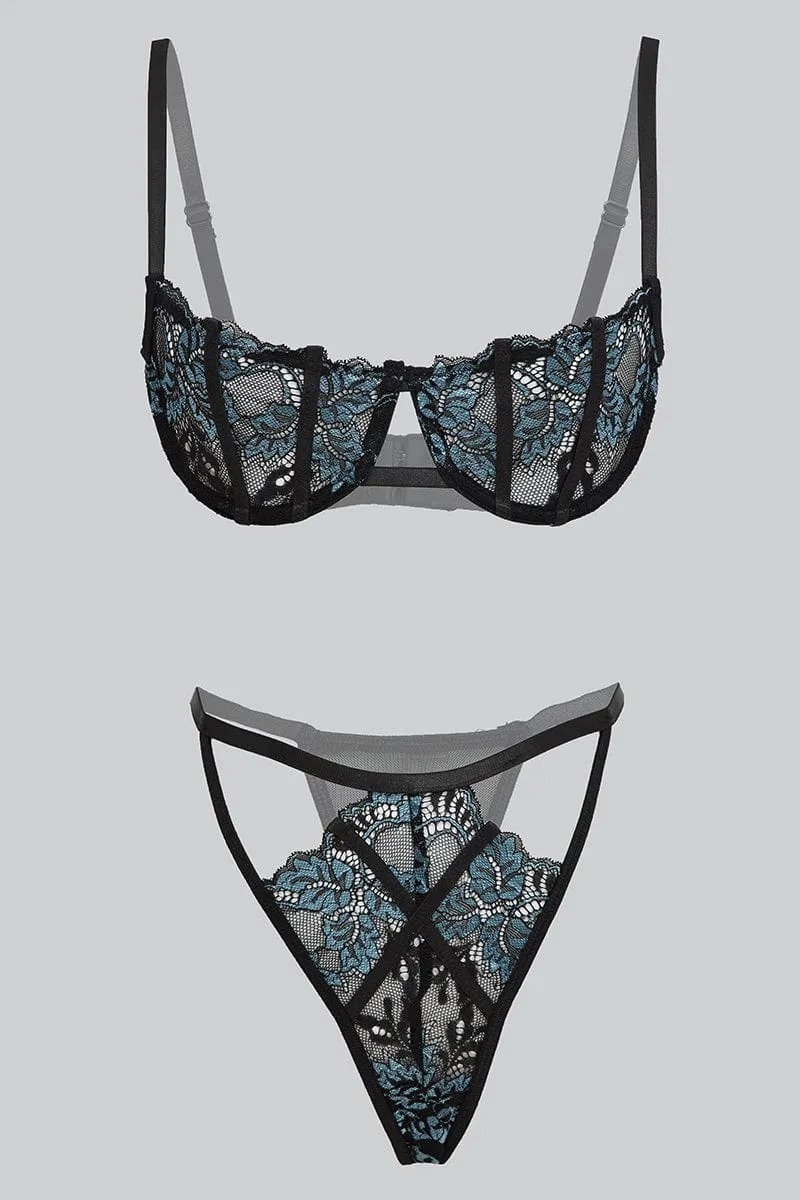 Black Lace Lingerie Set sold by Ally Fashion