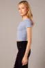 Blue T Shirt Short Sleeve Crew Neck Seamless sold by Ally Fashion