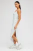 White Floral Midi Dress Gathering Bust Sleeveless sold by Ally Fashion