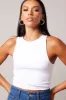 White Tank Top Crew Neck Seamless sold by Ally Fashion