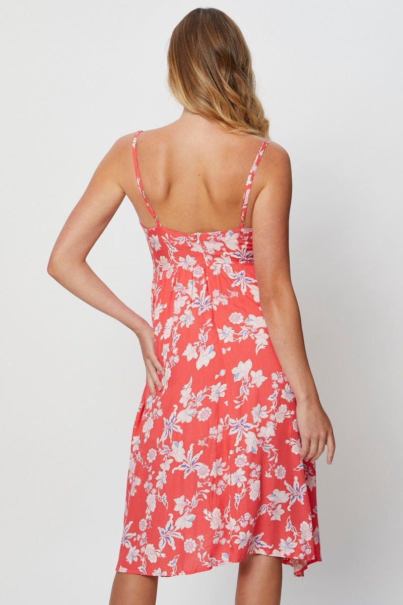 Print Midi Dress Sleeveless Square Neck sold by Ally Fashion product image thumbnail 5