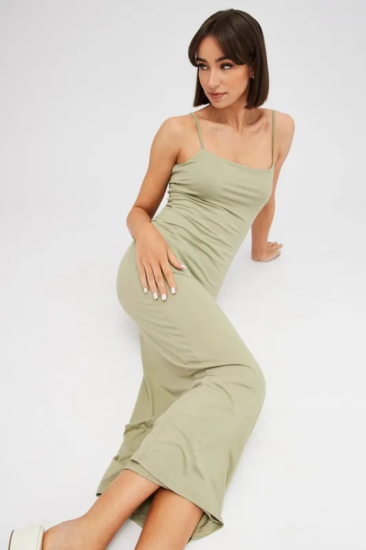 Green Supersoft Maxi Dress Sleeveless sold by Ally Fashion