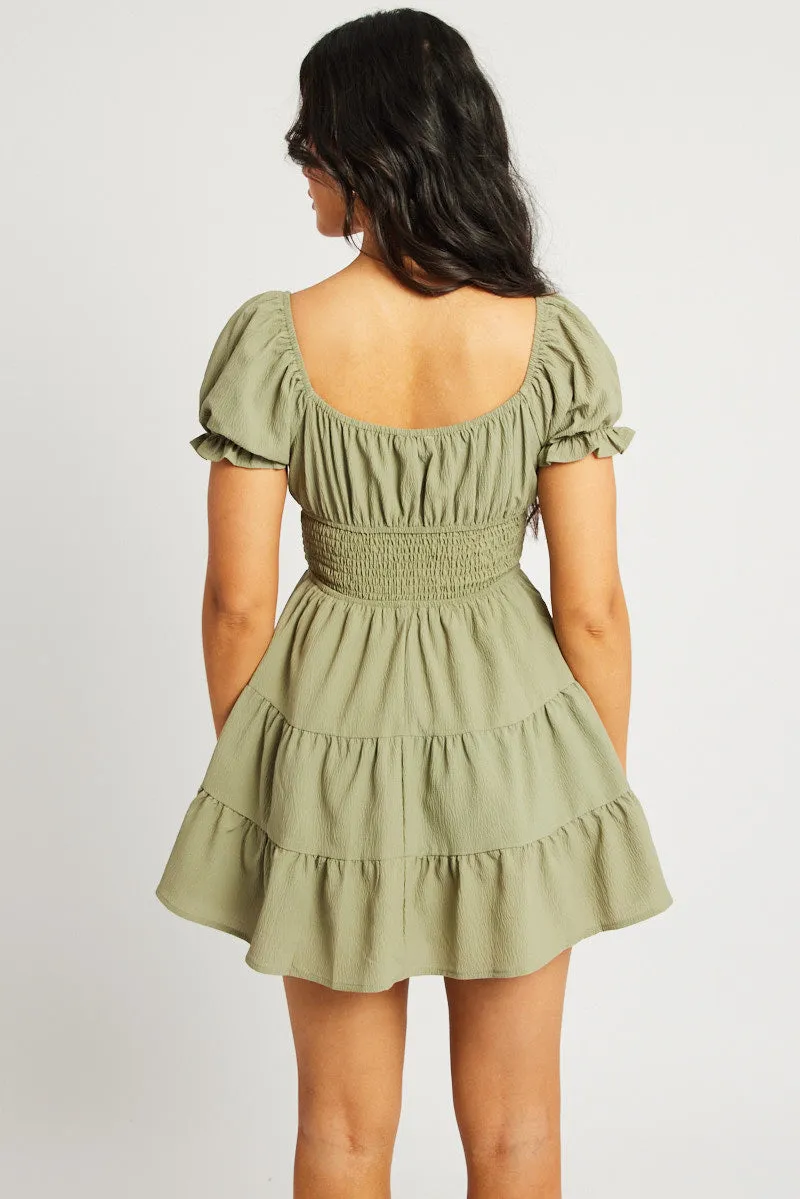 Green Fit And Flare Dress Mini sold by Ally Fashion product image thumbnail 5