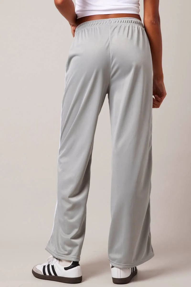 Grey Track Pants Mid Rise sold by Ally Fashion product image thumbnail 5