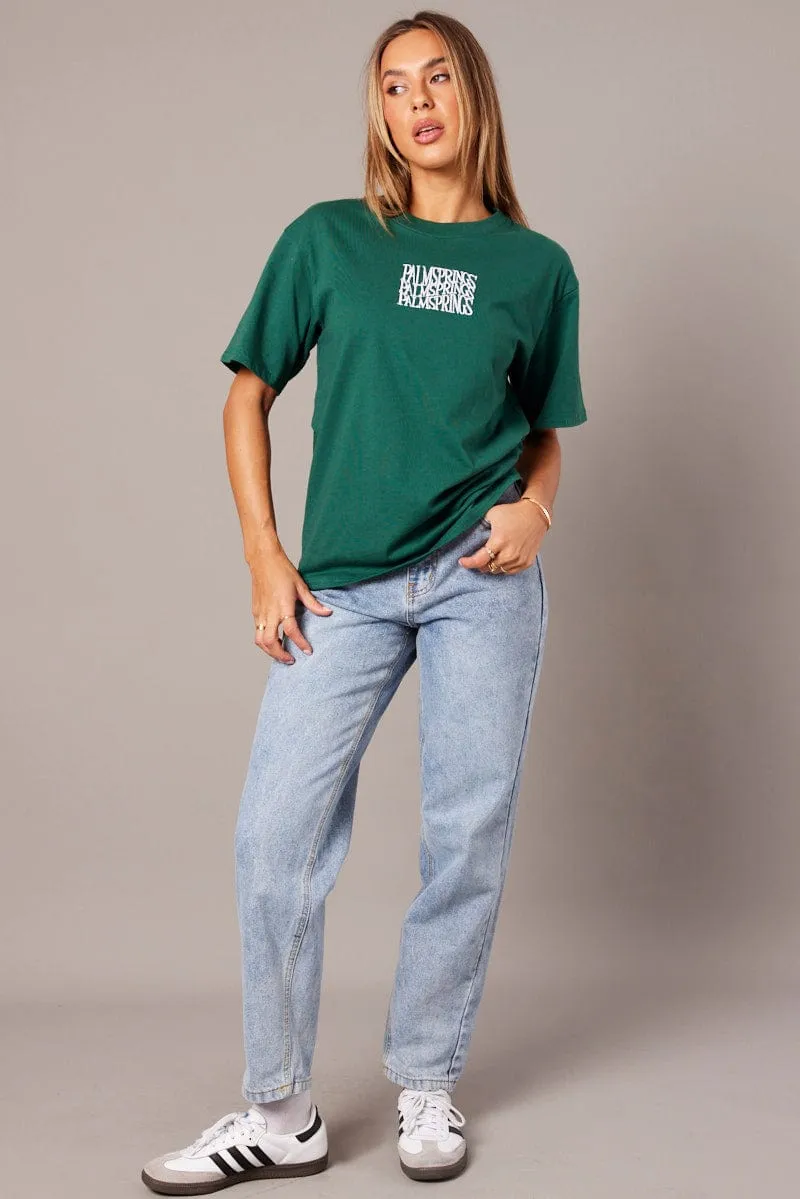 Green Graphic Tee Short Sleeve sold by Ally Fashion product image thumbnail 2