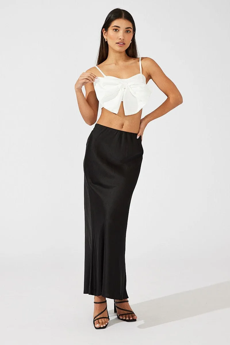 White Crop Top Strappy Oversized 3d Bow sold by Ally Fashion product image thumbnail 2