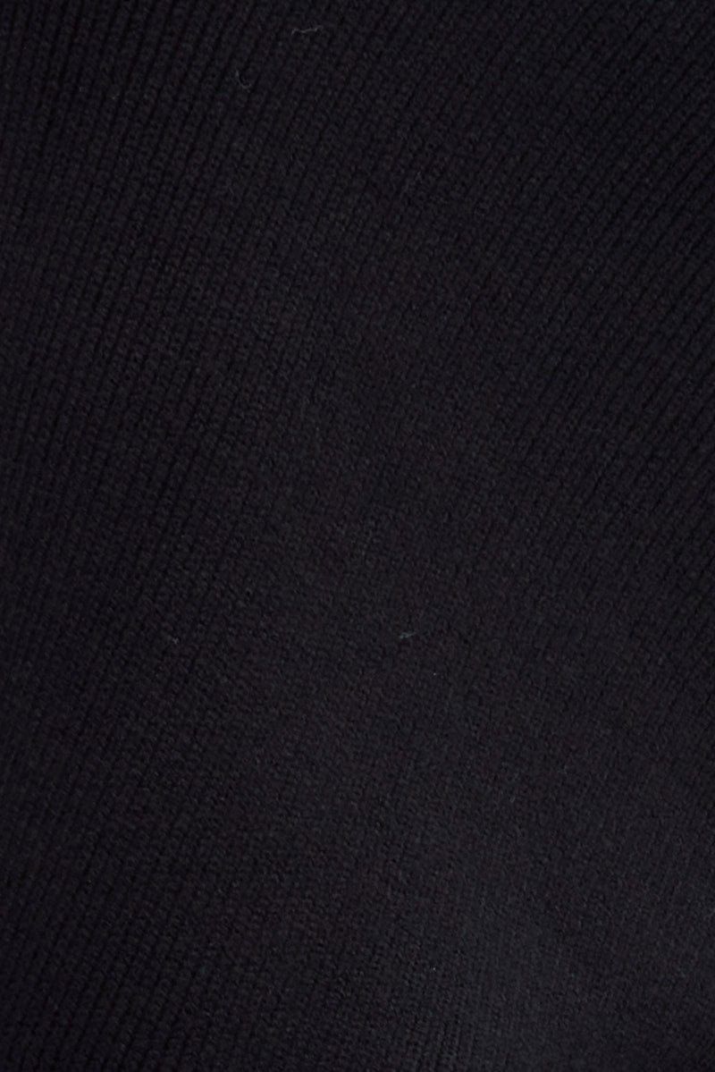 Black Knit Top Long Sleeve Cross Over sold by Ally Fashion product image thumbnail 6