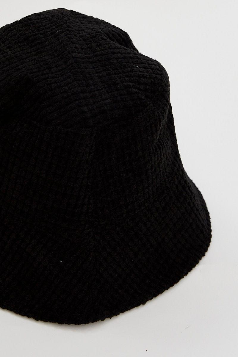 Black Corduroy Bucket Hat sold by Ally Fashion product image thumbnail 3