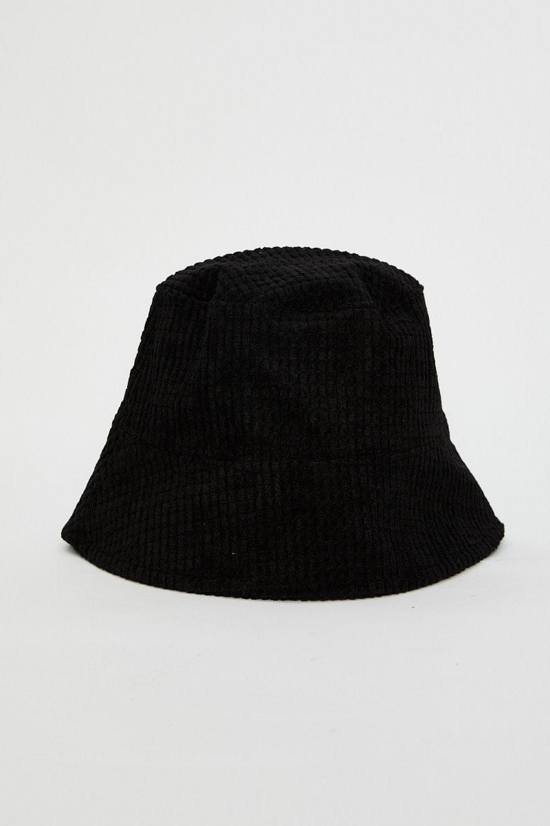 Black Corduroy Bucket Hat sold by Ally Fashion product image thumbnail 2