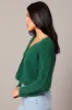 Green Fluffy Knit Cardigan V Neck sold by Ally Fashion
