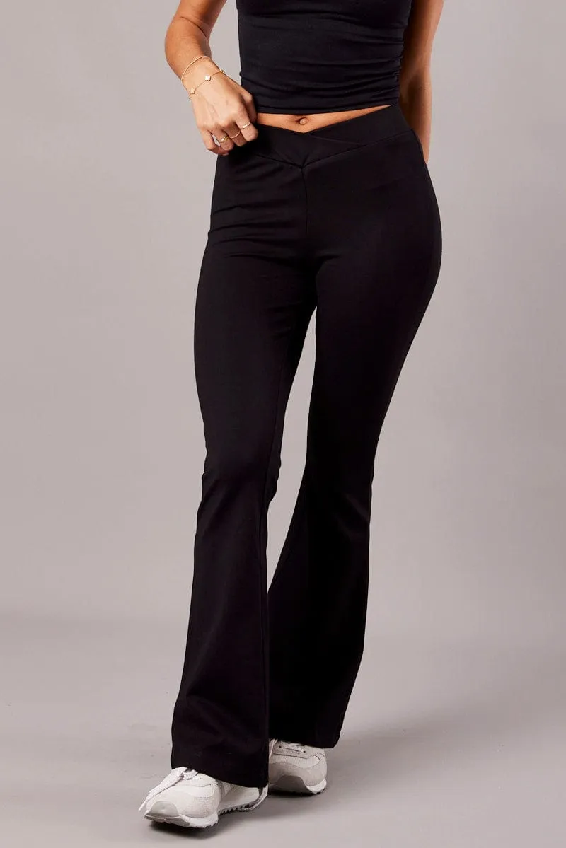 Black Flare Leg Pants Ponte sold by Ally Fashion product image thumbnail 3