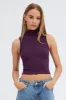 Purple Tank Top Sleeveless High neck Seamless sold by Ally Fashion