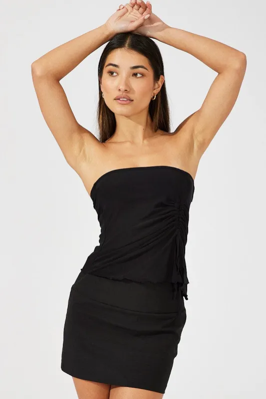 Black Bandeau Top sold by Ally Fashion