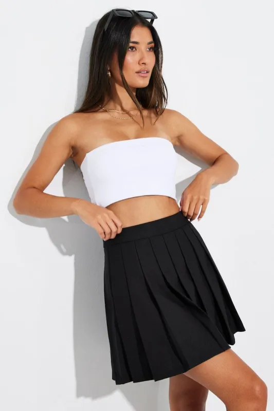 Black Tennis Skirt Pleated Mini sold by Ally Fashion