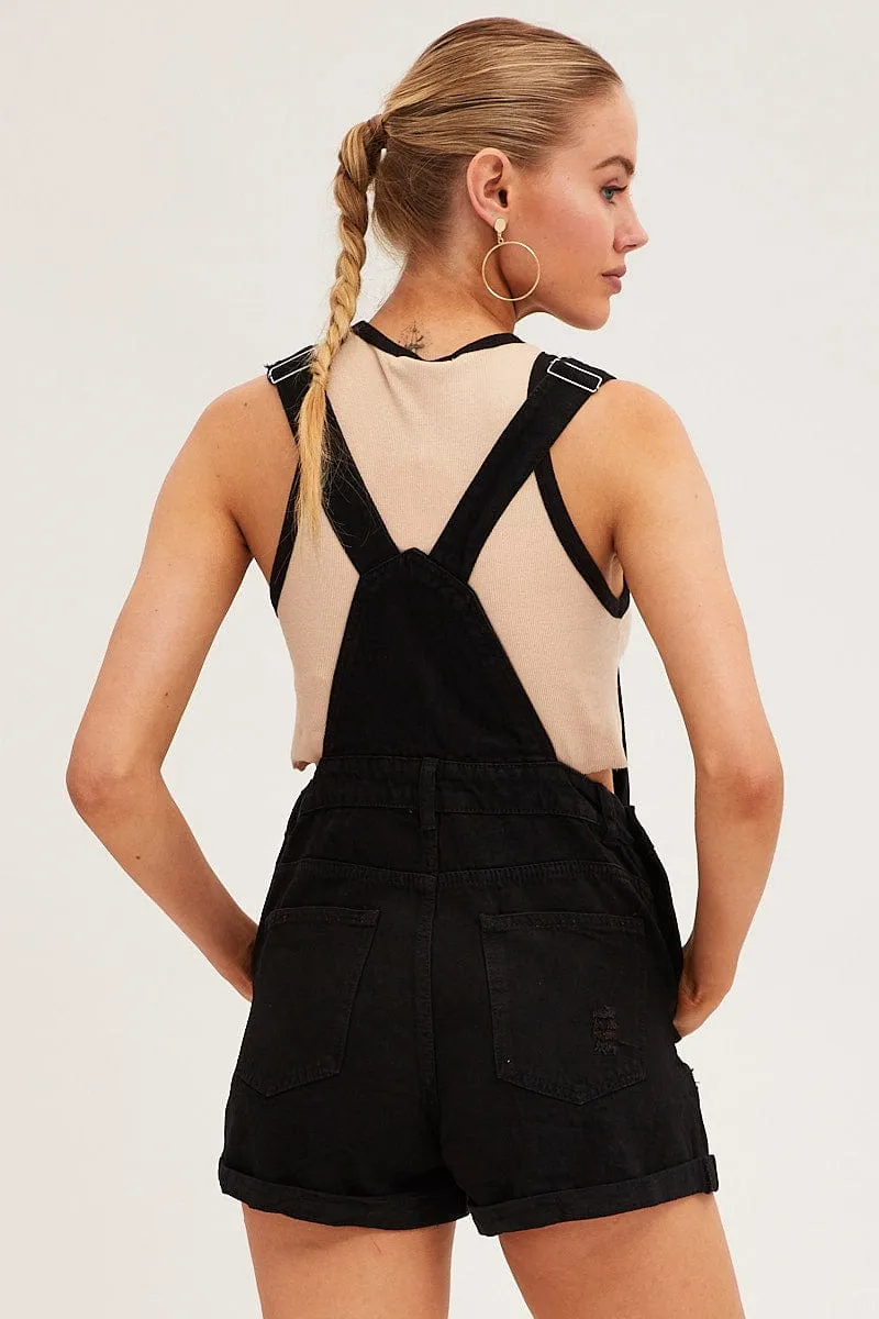 Black Overall Shorts sold by Ally Fashion product image thumbnail 5