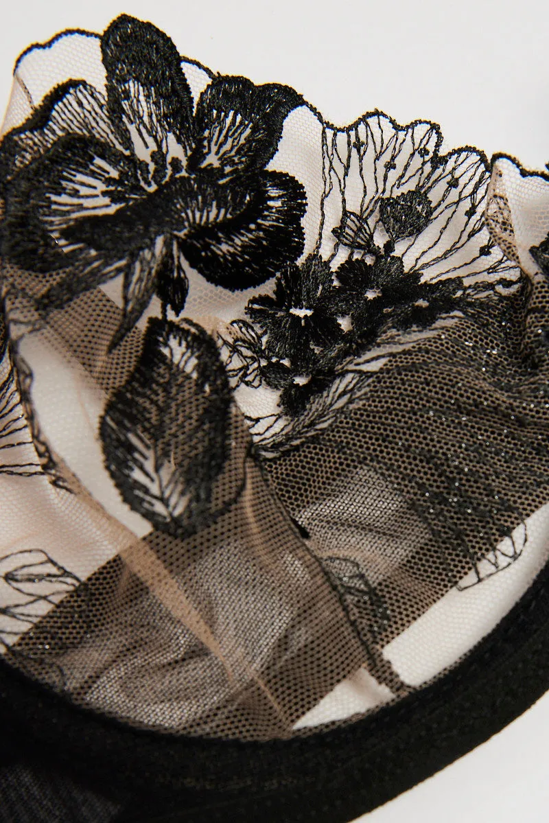 Black Embroidery Lingerie Set sold by Ally Fashion product image thumbnail 2