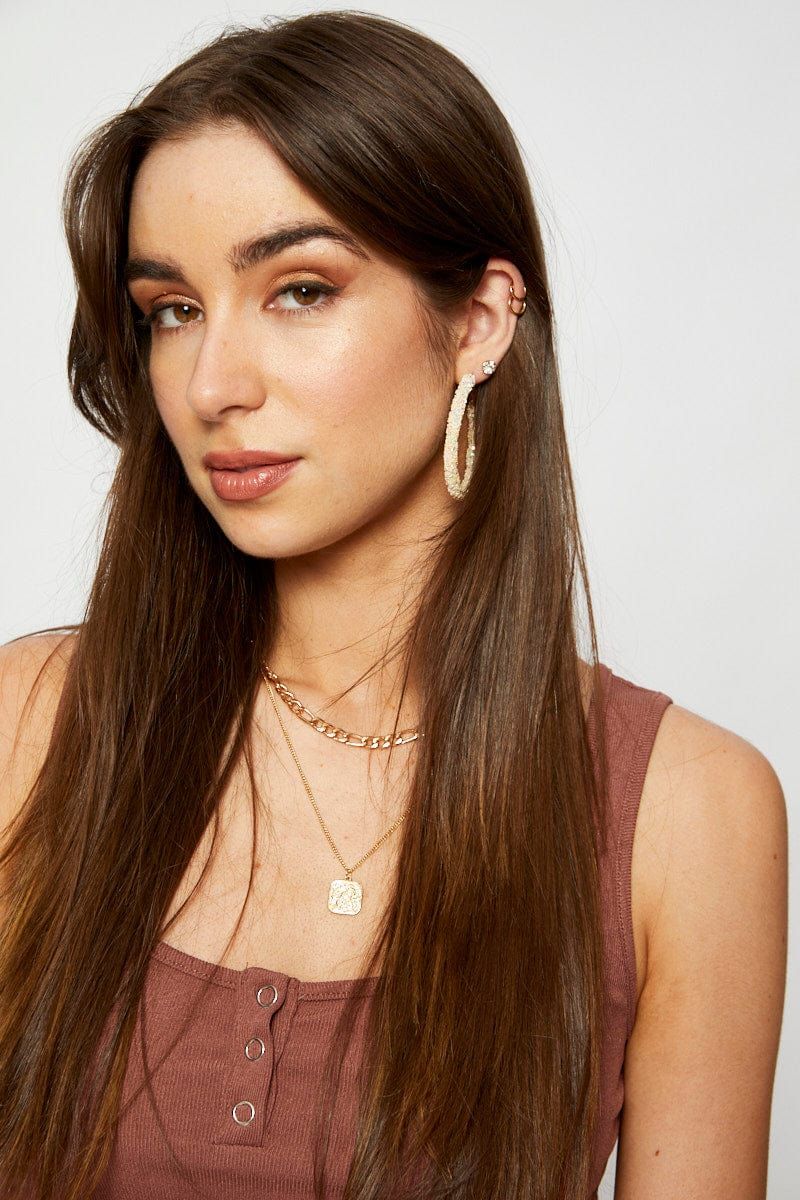 Gold 6 Pack Earrings sold by Ally Fashion